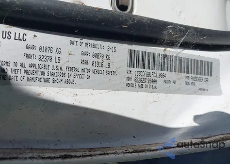 2015 Dodge Dart Sxt z USA, uszkodzony, nr VIN 1C3CDFBB1FD310084